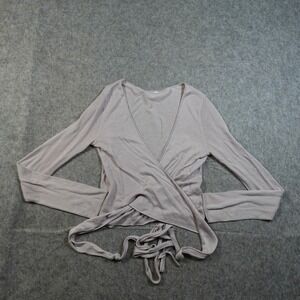 Lululemon Sweater Womens XS/S? Ballet Wrap Top Knit Lilac Purple Wrap Around